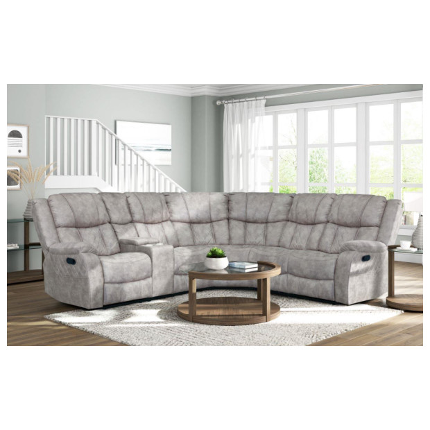 Albany Furniture 403720 LUX PEWTER REC SECT